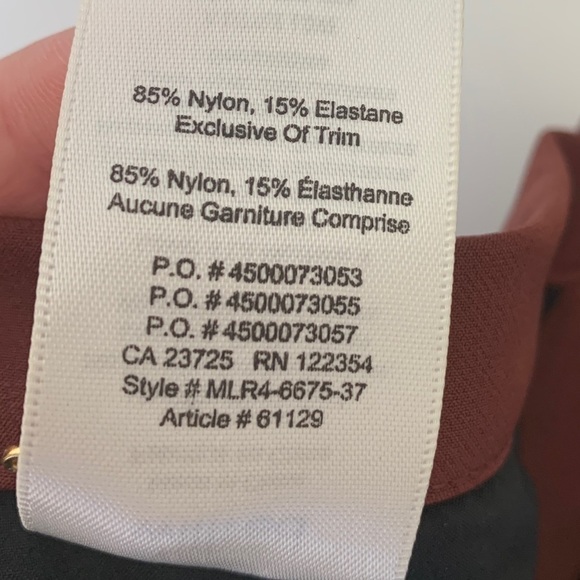 Aritzia Wilfred Laure Pant Truffle Rust High Rise Tailored Slim Leg Trouser Sz 6 - Picture 10 of 11